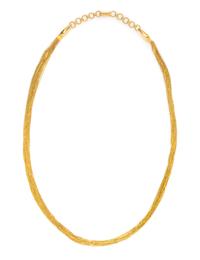 An 18 Karat Gold Multi Strand Necklace, 15.50 dwts.