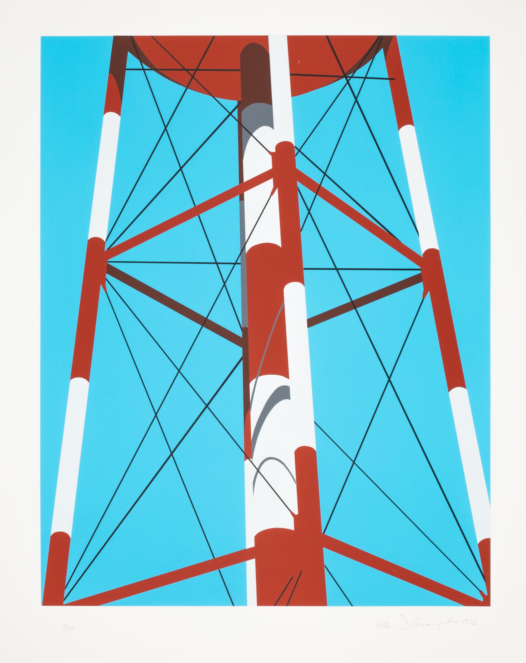 Allan D'Arcangelo, (American, 1930-1998), A group of five works from Watertower, 1973
