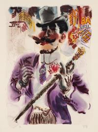 George Grosz (German, 1893-1959) — Bagdad-on-the-Subway: A Portfolio of Six Signed Water-Colors Depicting O'Henry's New York , 1935