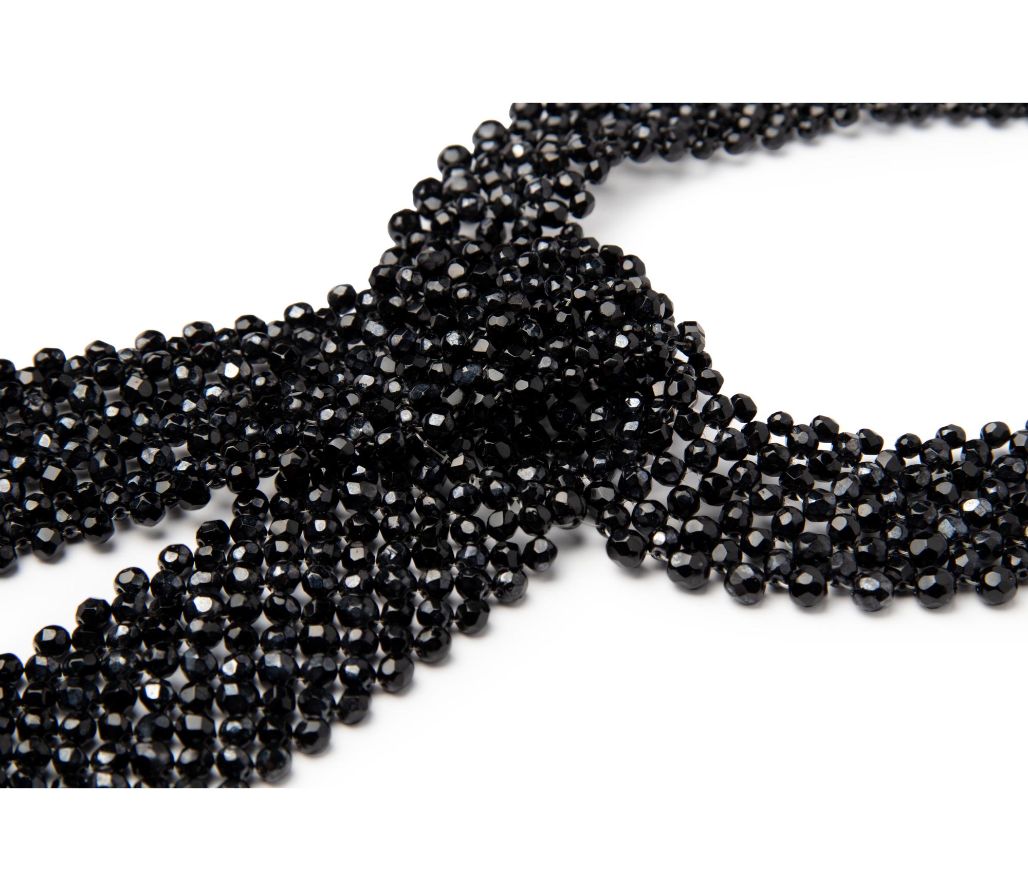 Coppola and Toppo Black Bead Necklace, 1990s-2000s