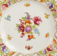 A Group of Bavarian Dresden Flowers Porcelain Tableware