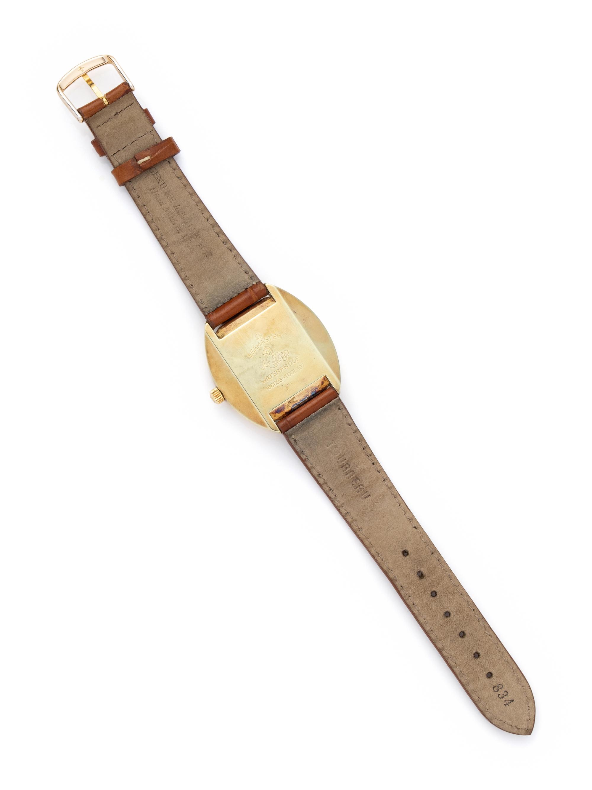 OMEGA, GOLD-FILLED 'SEAMASTER COSMIC' DAY DATE WRISTWATCH