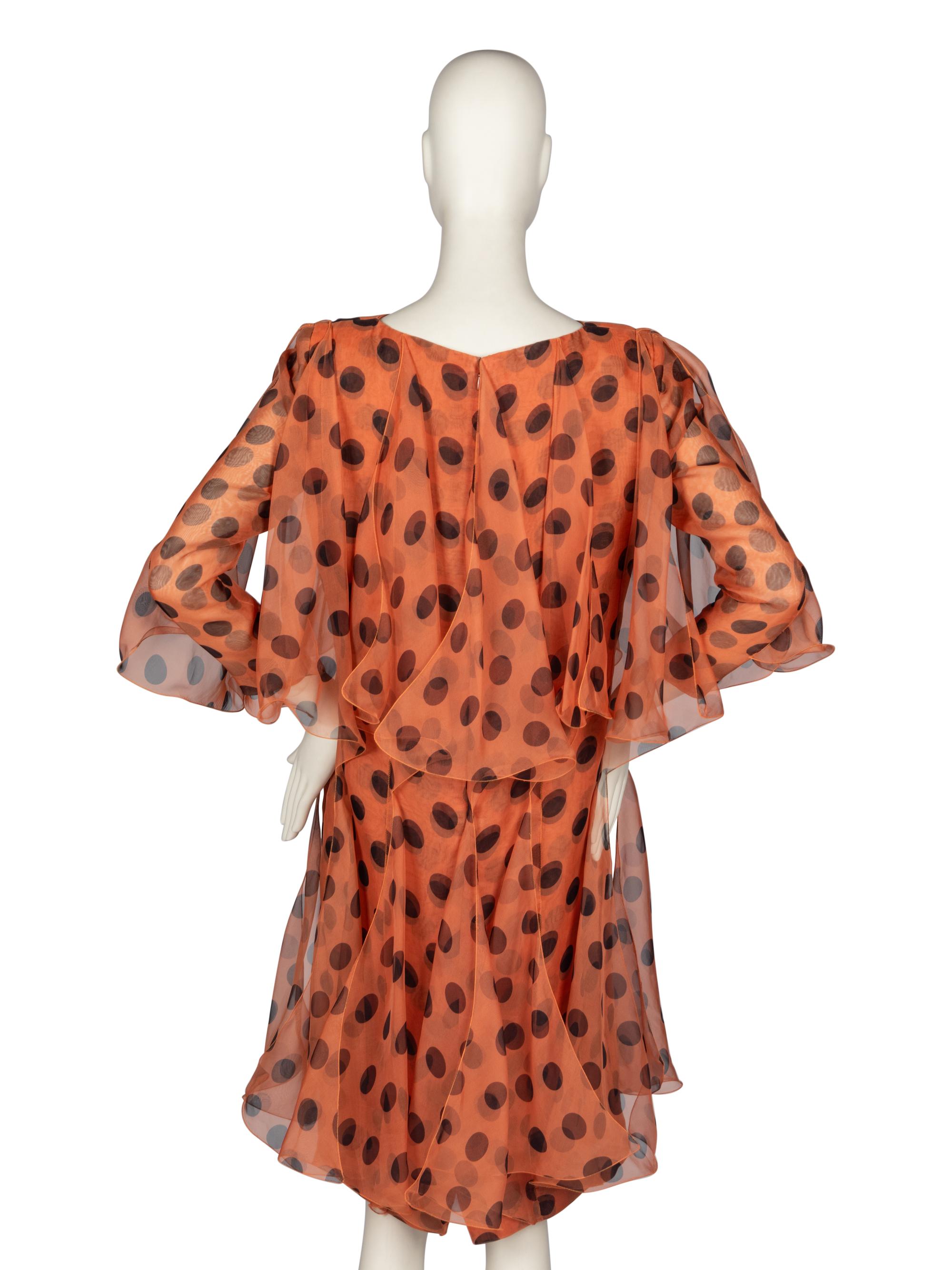 Pierre Cardin Haute Couture Polka Dot Dress