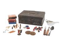 [CIVIL WAR]. Gambling chips, tokens, playing cards, & personal items. Ca 19th-early 20th century.