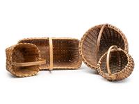 Four Woven Splint Baskets