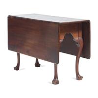 A Chippendale Carved Walnut Drop-Leaf Dining Table