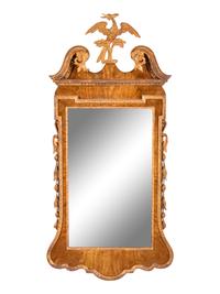 A George II Style Parcel Gilt Walnut Mirror