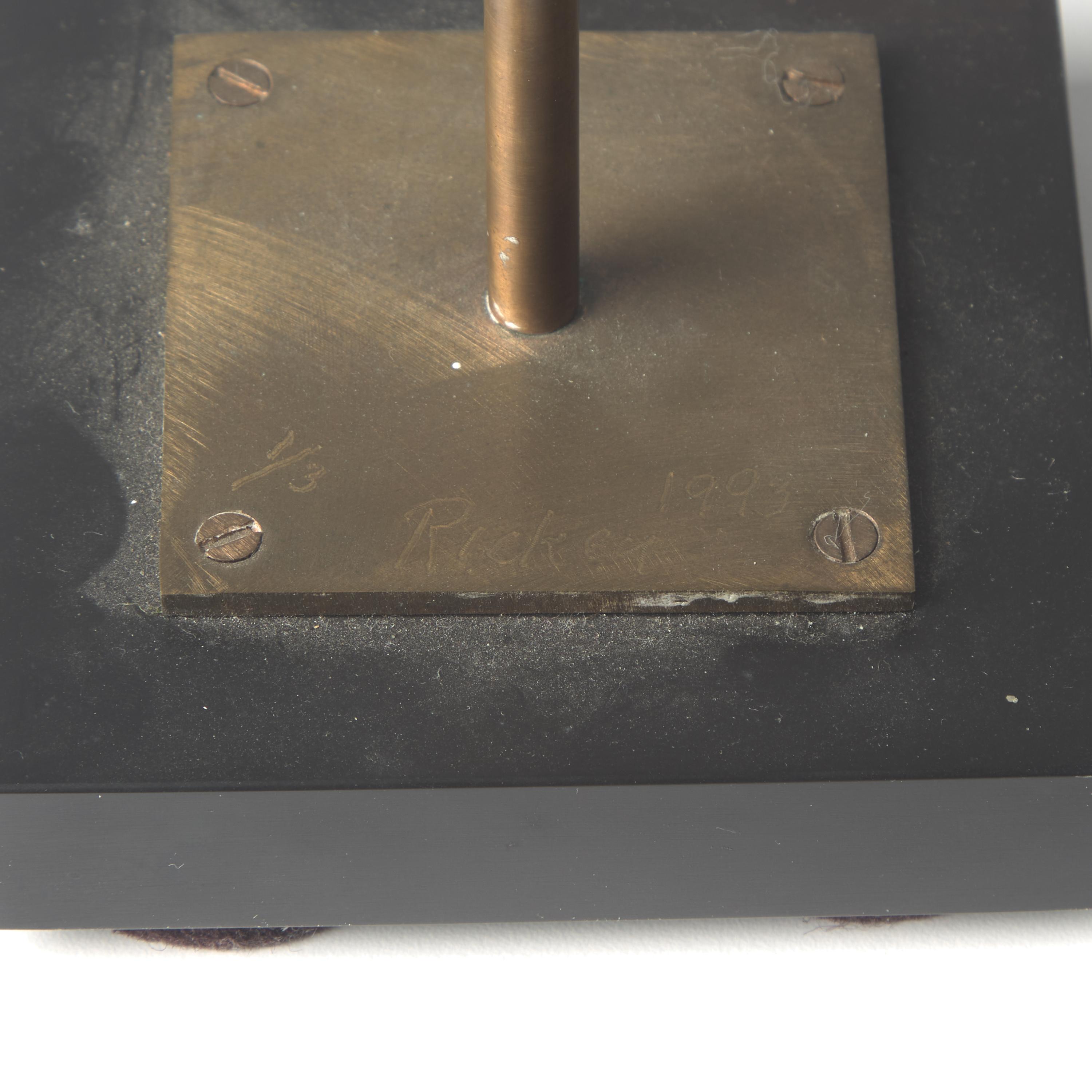 George Rickey (American, 1907-2002) — Divided Square Oblique II Bronze , 1993