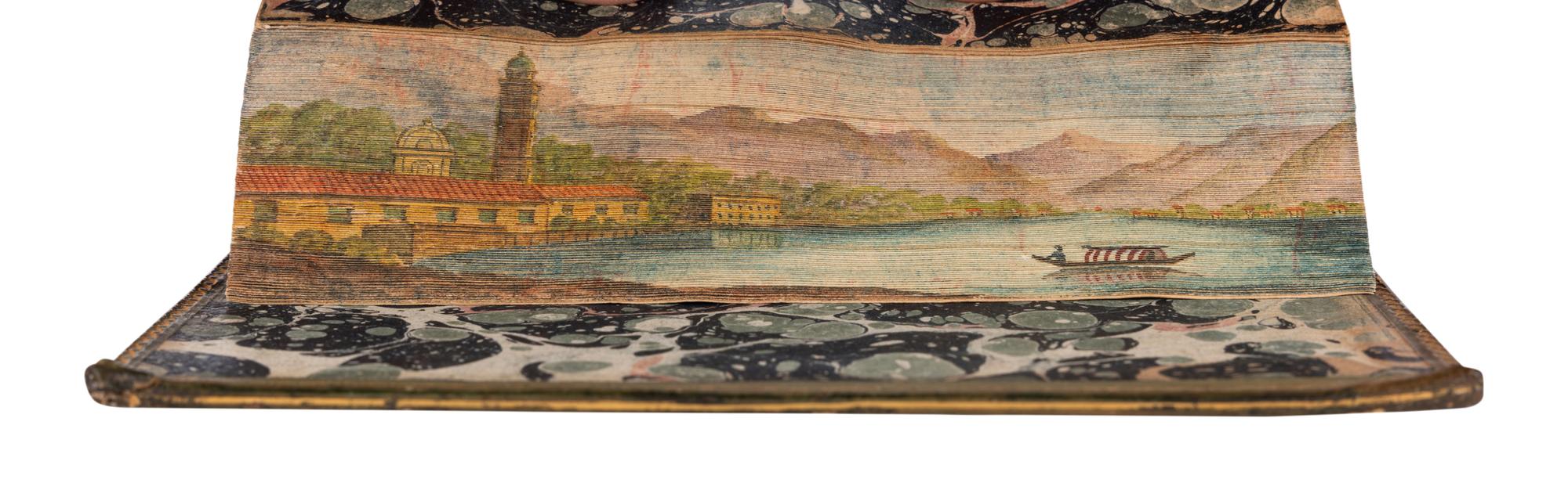 [BINDINGS -- FORE-EDGE PAINTINGS]. MATHIAS, Thomas James (ca 1754-1835). Aggiunta ai Componimenti Lirici de' piu illustri poeti d'Italia . London et al: T. Becket et al, 1808. 3 volumes.