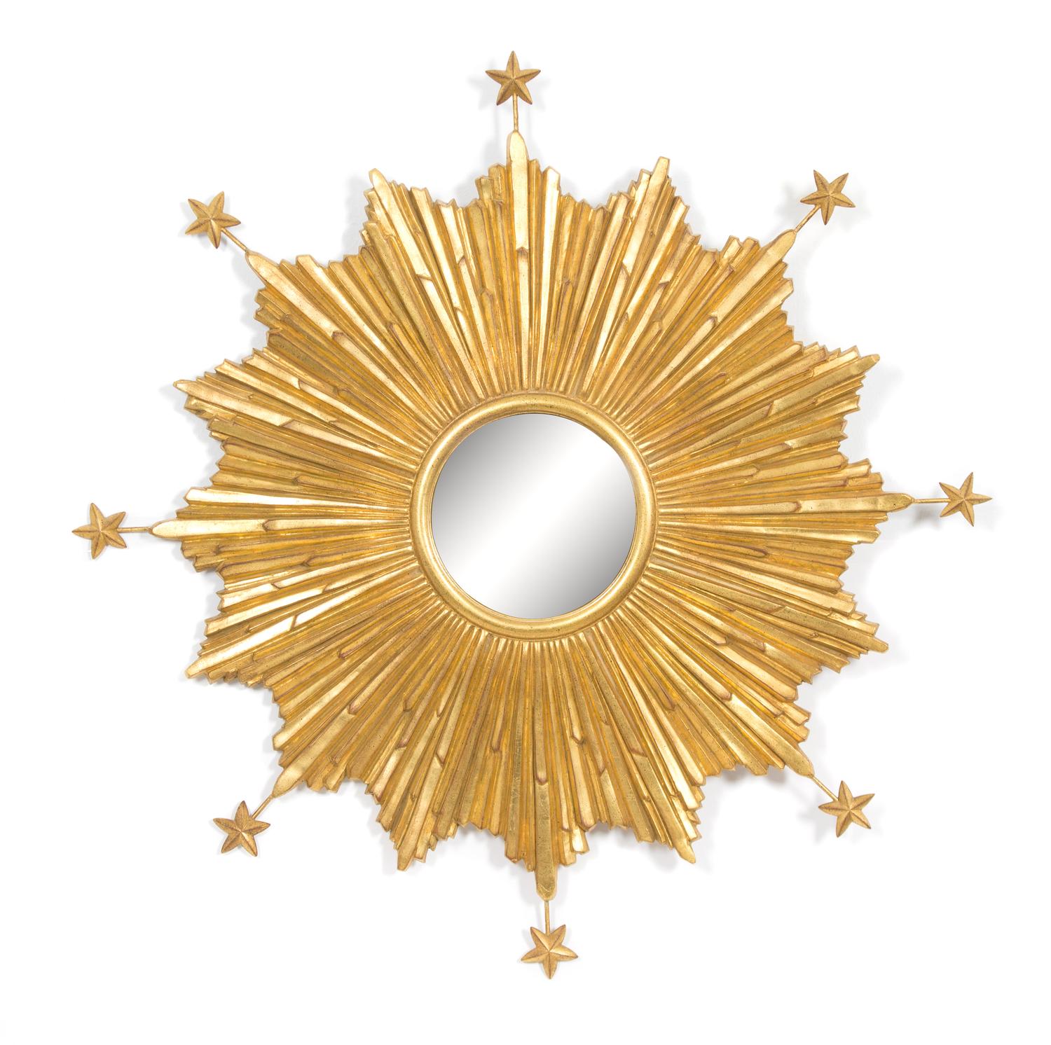 A Carver's Guild Gilt Resin Starburst Mirror Diameter 30 inches. — 20TH CENTURY