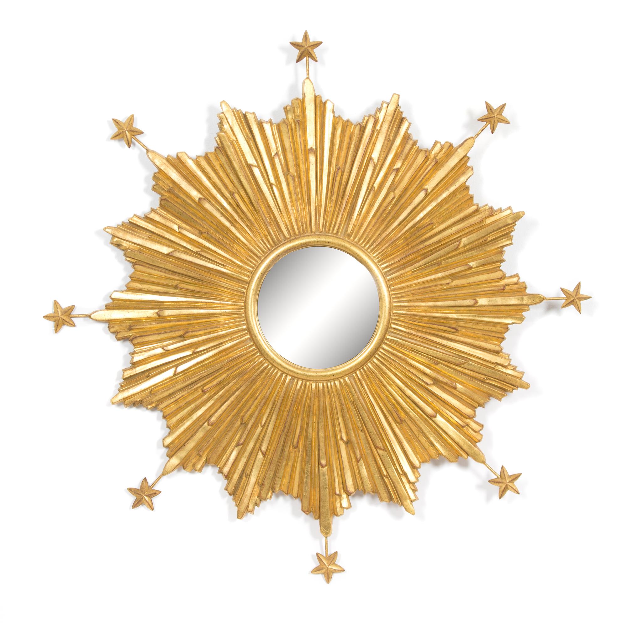 A Carver's Guild Gilt Resin Starburst Mirror Diameter 30 inches. — 20TH CENTURY