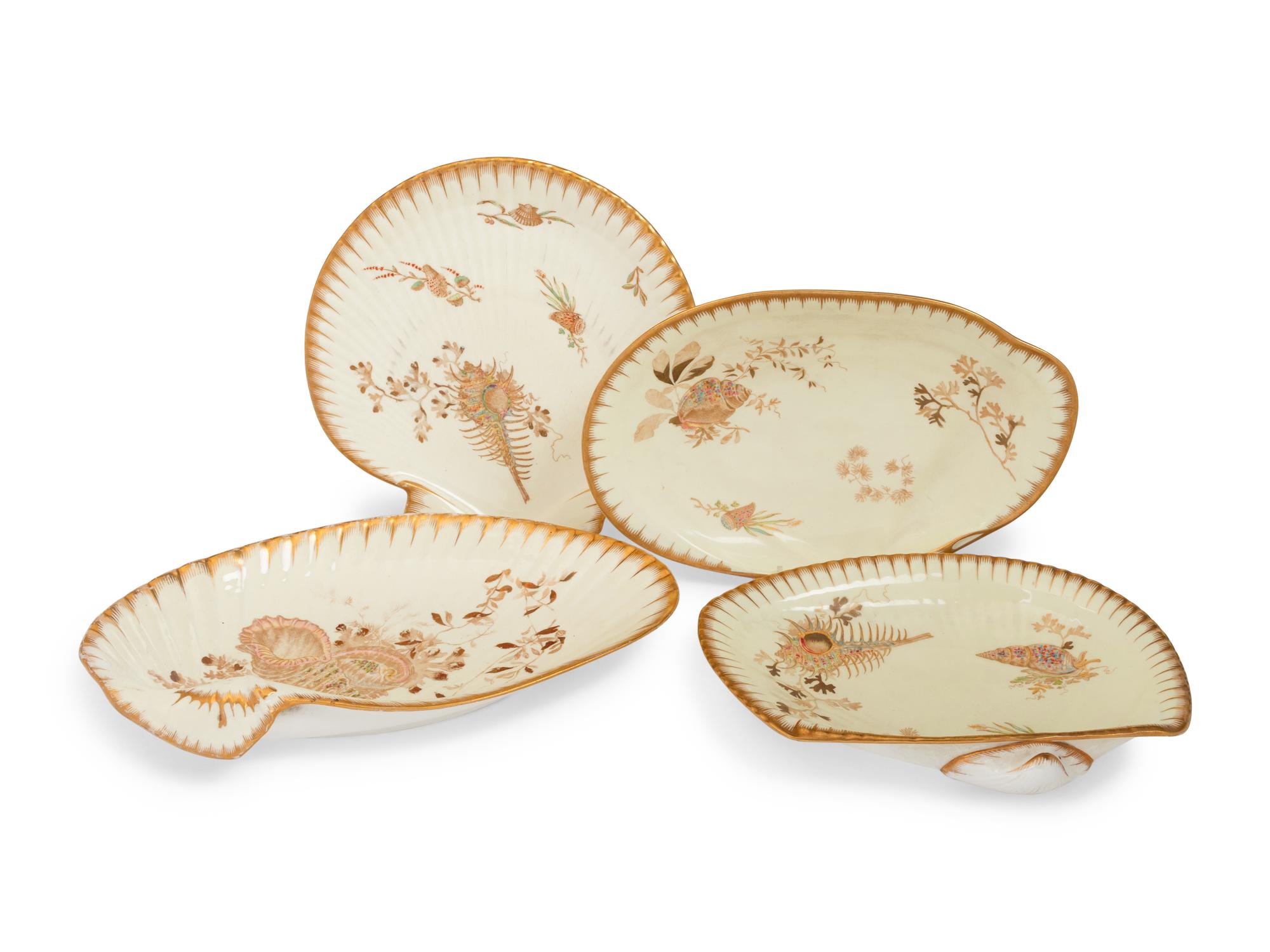 A Wedgwood Nautilus Porcelain Dessert Service