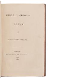 SHELLEY, Percy Bysshe (1792-1822). Miscellaneous Poems. London: William Benbow, 1826.