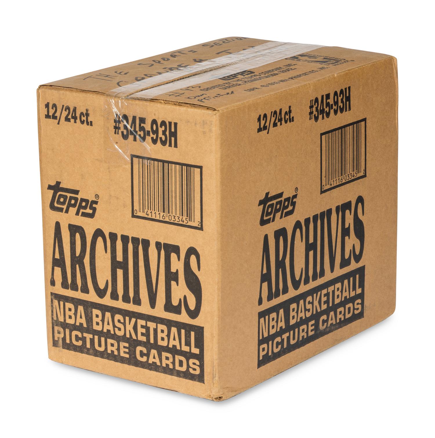 A Factory Case of 1993 Topps Archives Basketball Cards (12 Boxes, 24 Packs Per Box)