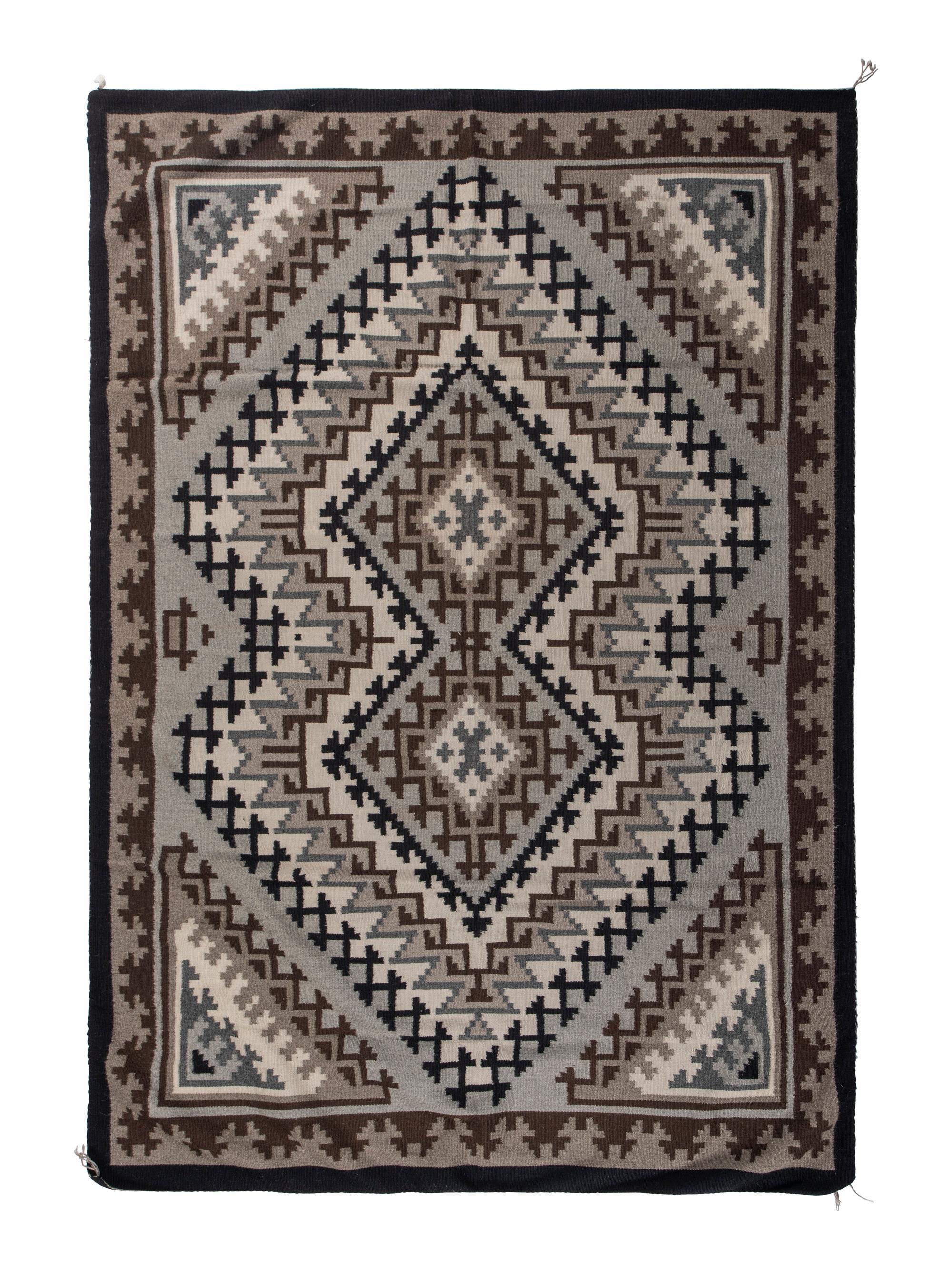 Navajo Two Grey Hills Weaving / Rug