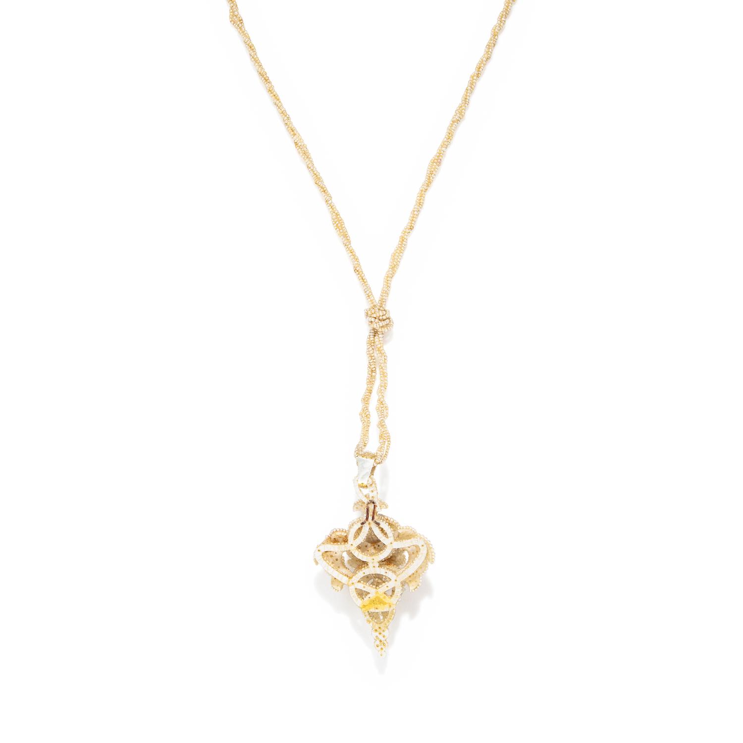 GEORGIAN, SEED PEARL PENDANT NECKLACE