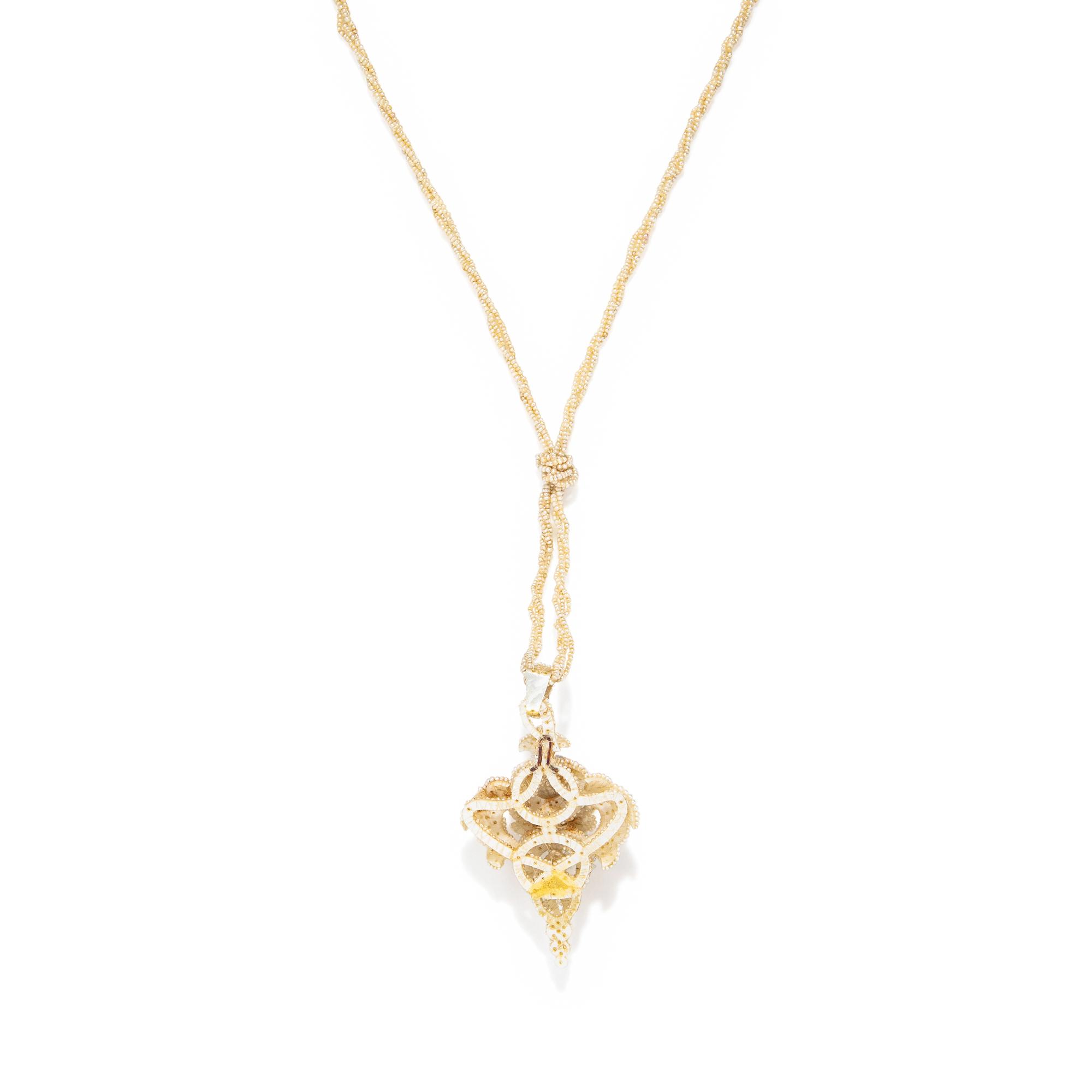 GEORGIAN, SEED PEARL PENDANT NECKLACE