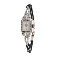 HAMILTON, PLATINUM AND DIAMOND WRISTWATCH