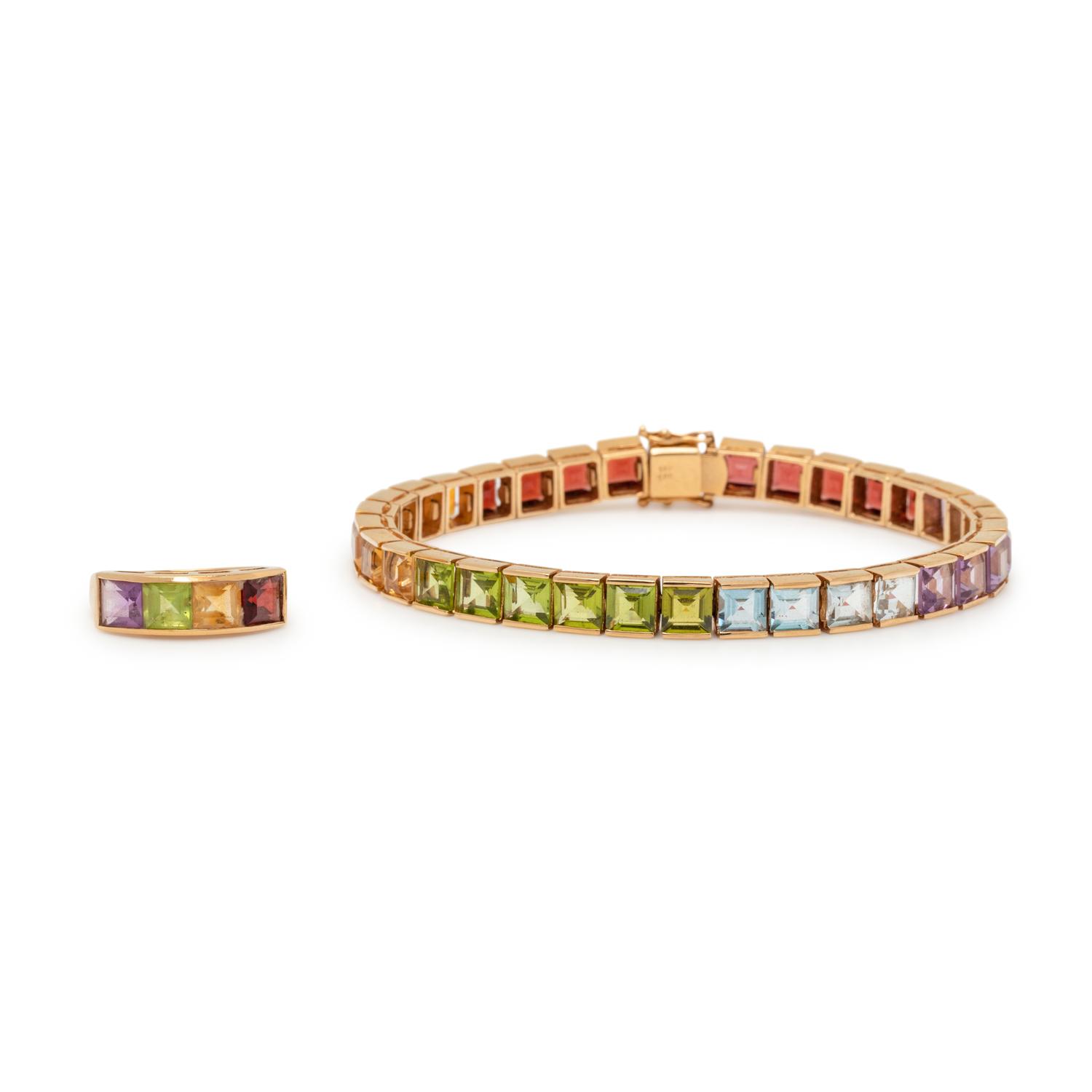 MULTICOLOR GEMSTONE SET