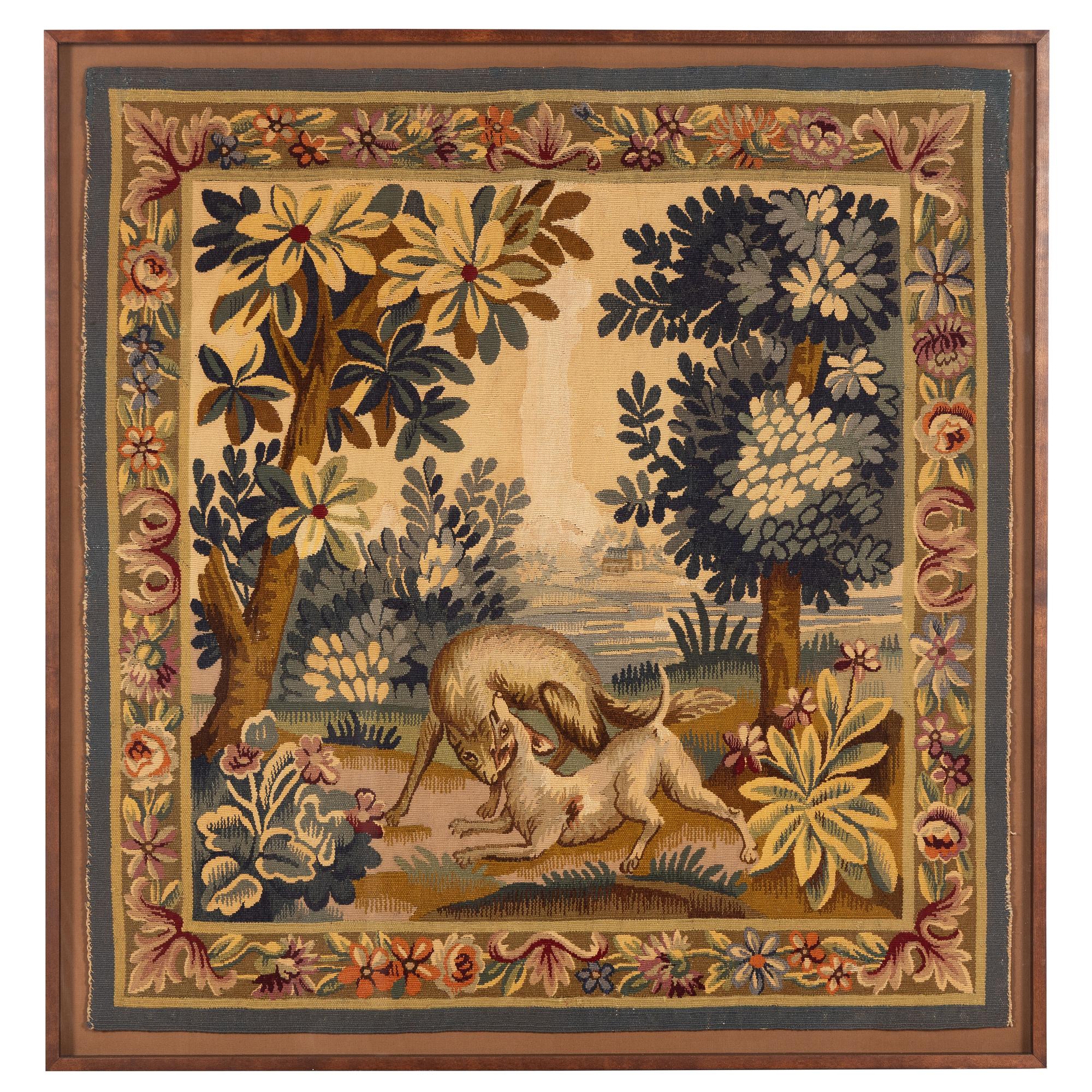 A Framed Continental Tapestry Panel
