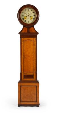 A Scottish Maple, Walnut and Mahogany Tall Case Clock