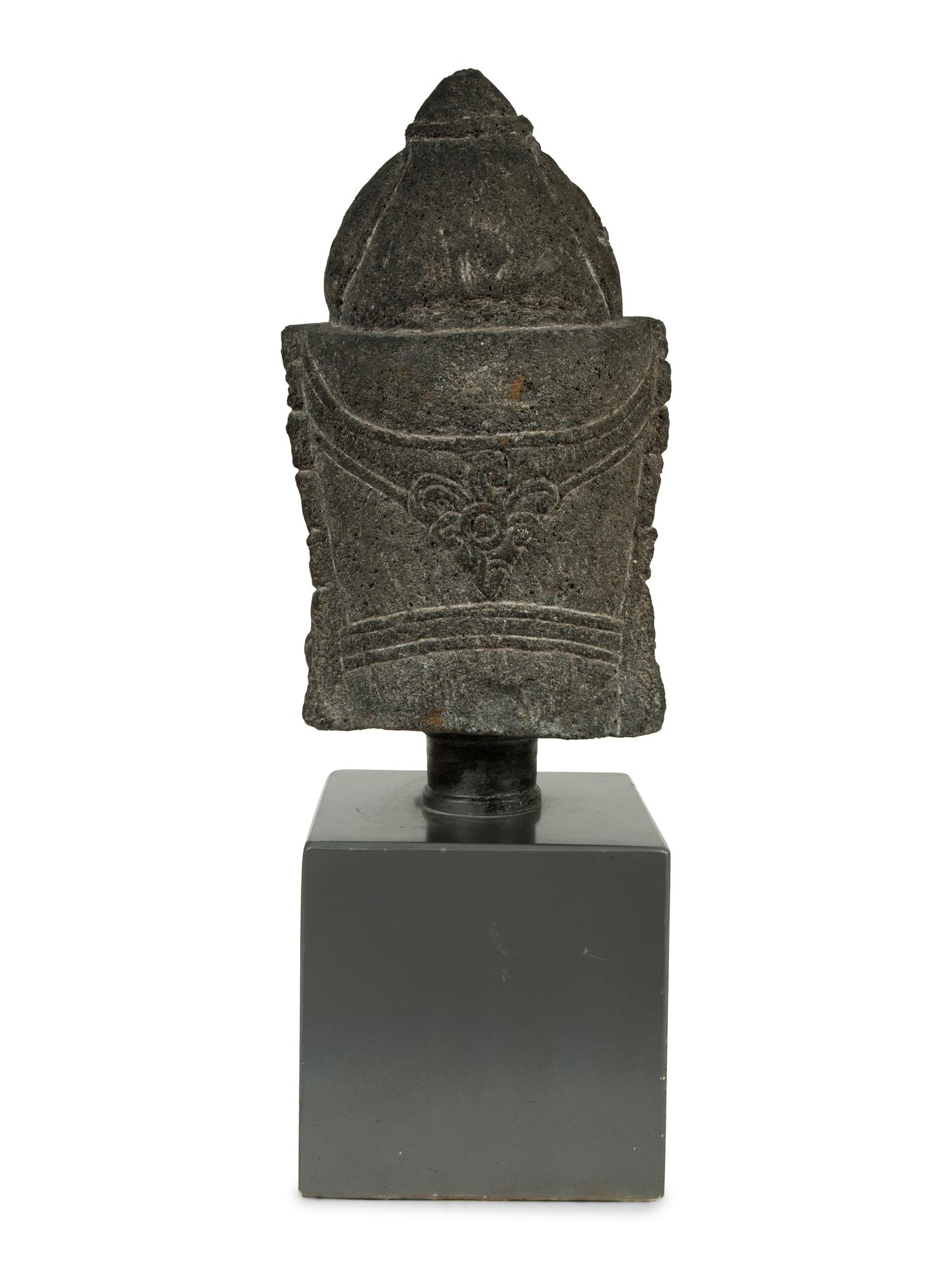 An Indian Carved Stone Head of Buddha — 19TH/20TH CENTURY