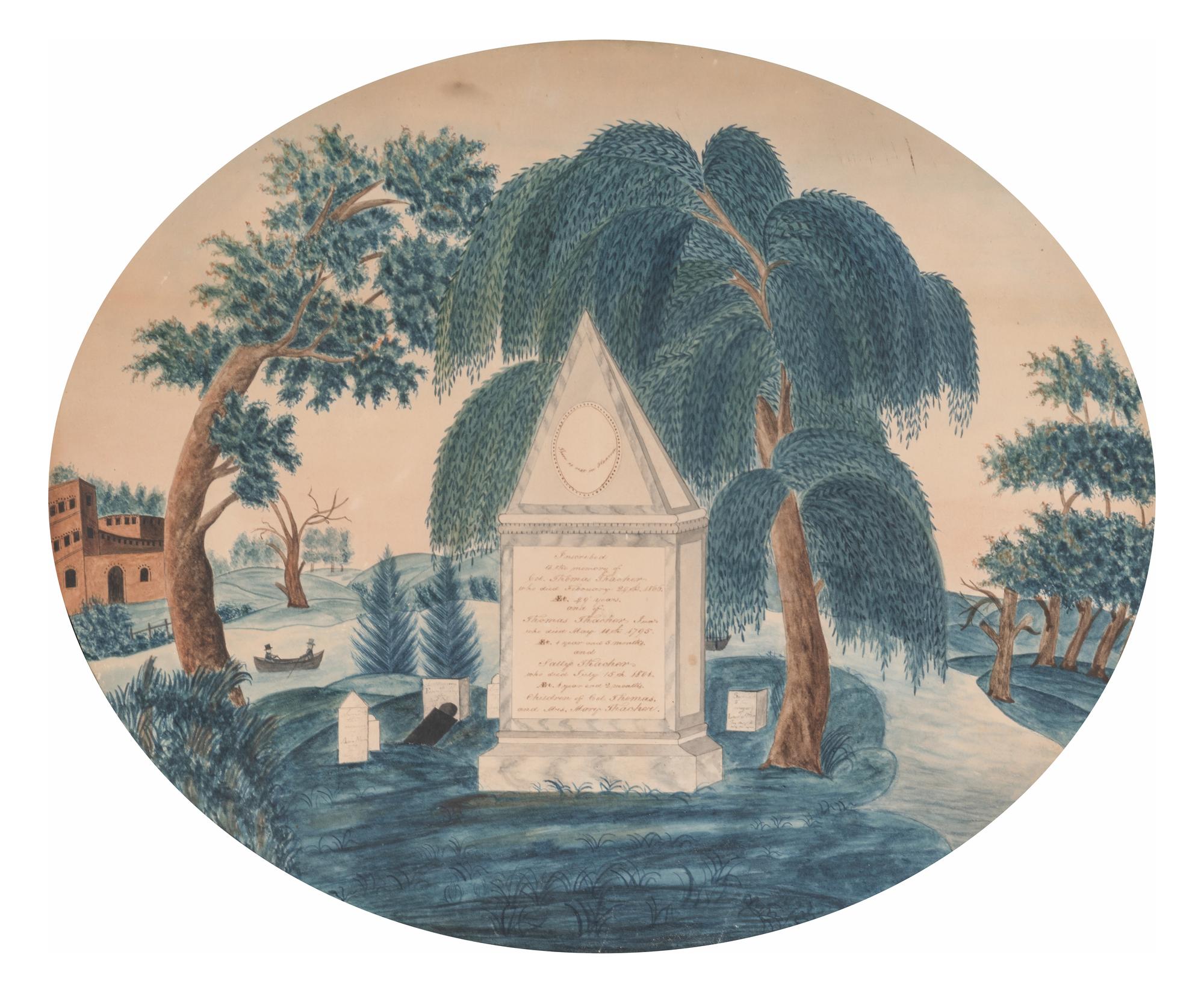 A Mourning Picture For The Family Of Colonel Thomas Thacher