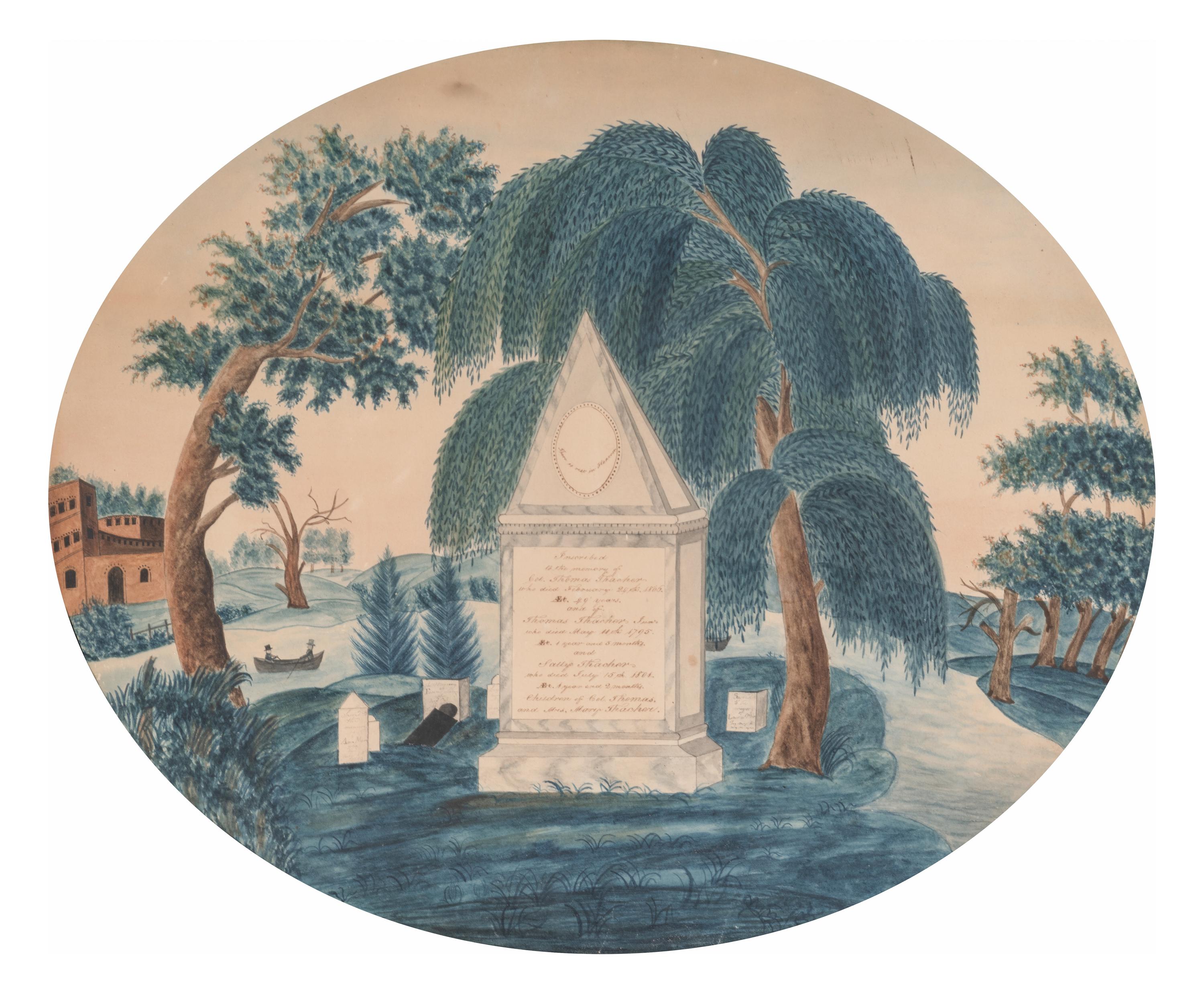 A Mourning Picture For The Family Of Colonel Thomas Thacher