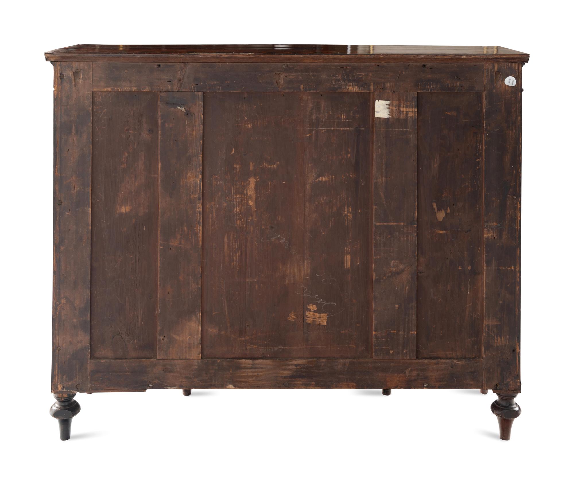 A George III Rosewood and Polychrome Decorated Side Cabinet