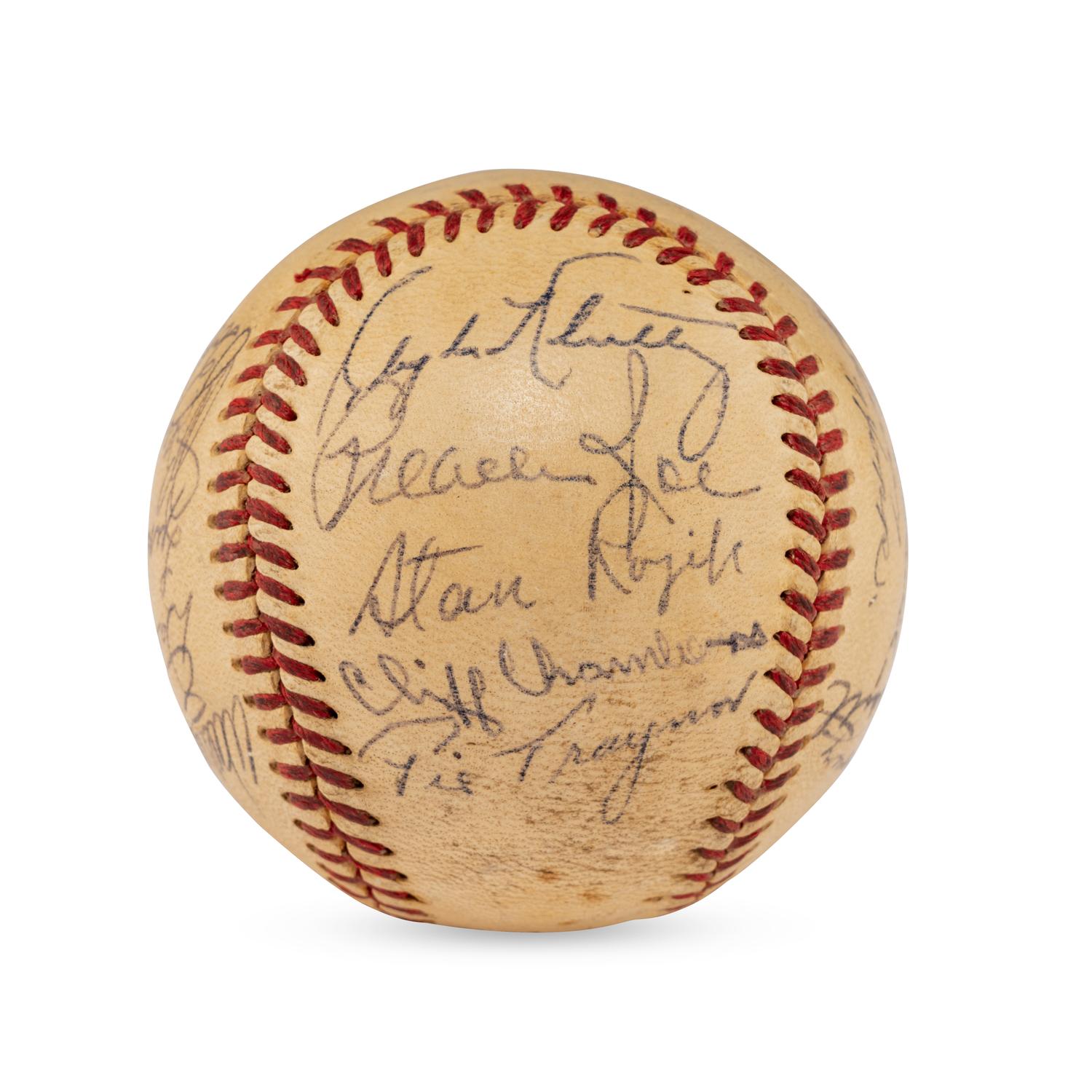 A 1948 Pittsburgh Pirates Multi Signed Autograph Baseball Including Pie Traynor and Paul Waner (JSA Letter of Authenticity),