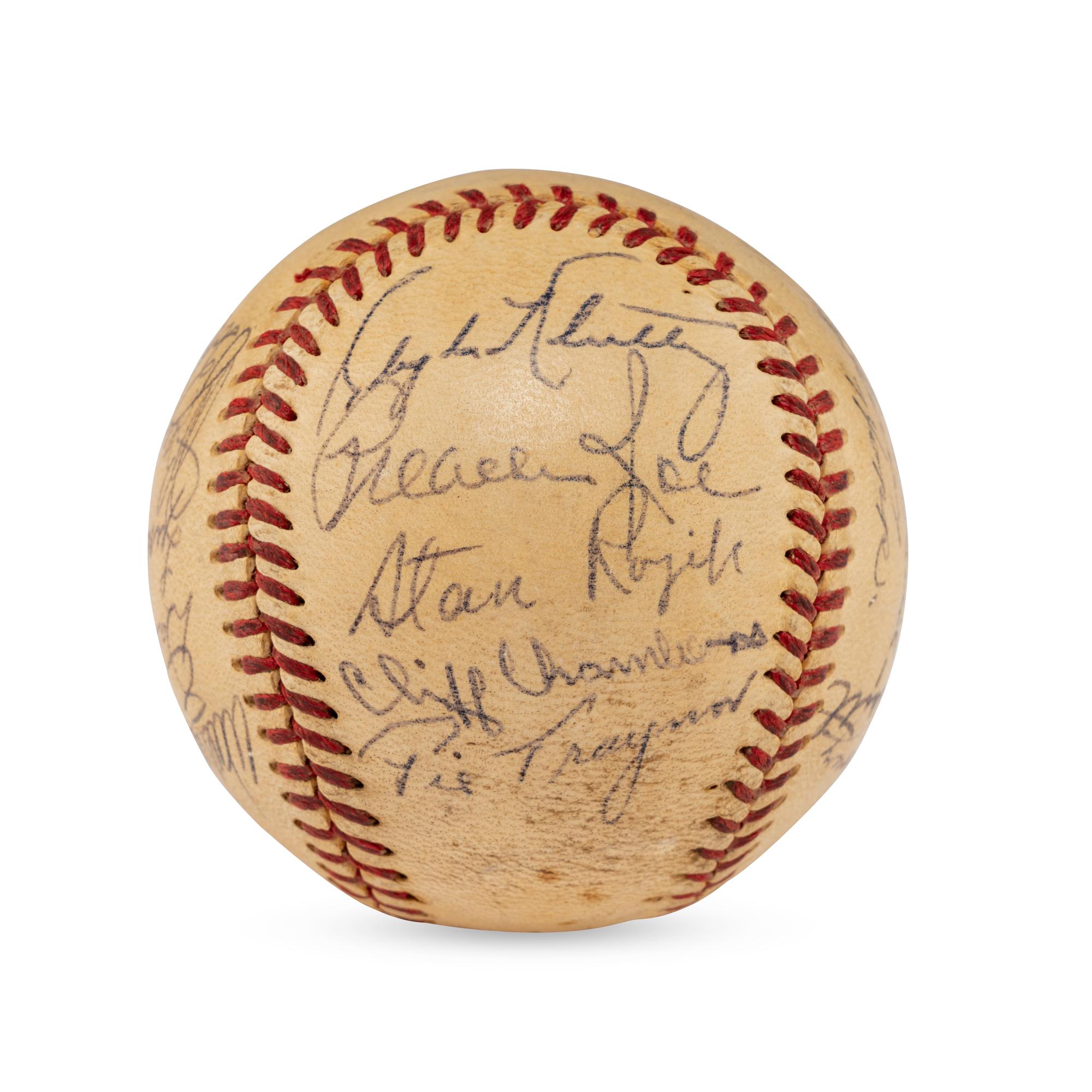 A 1948 Pittsburgh Pirates Multi Signed Autograph Baseball Including Pie Traynor and Paul Waner (JSA Letter of Authenticity),