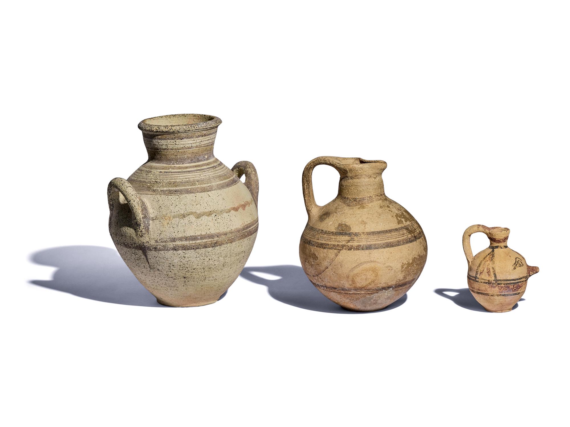 Three Cypriot Terracotta Vessels