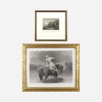 After William Tylee Ranney (1813-1857) Two Works: Daniel Boone's First View of Kentucky and The Trapper's Last Shot, 1850