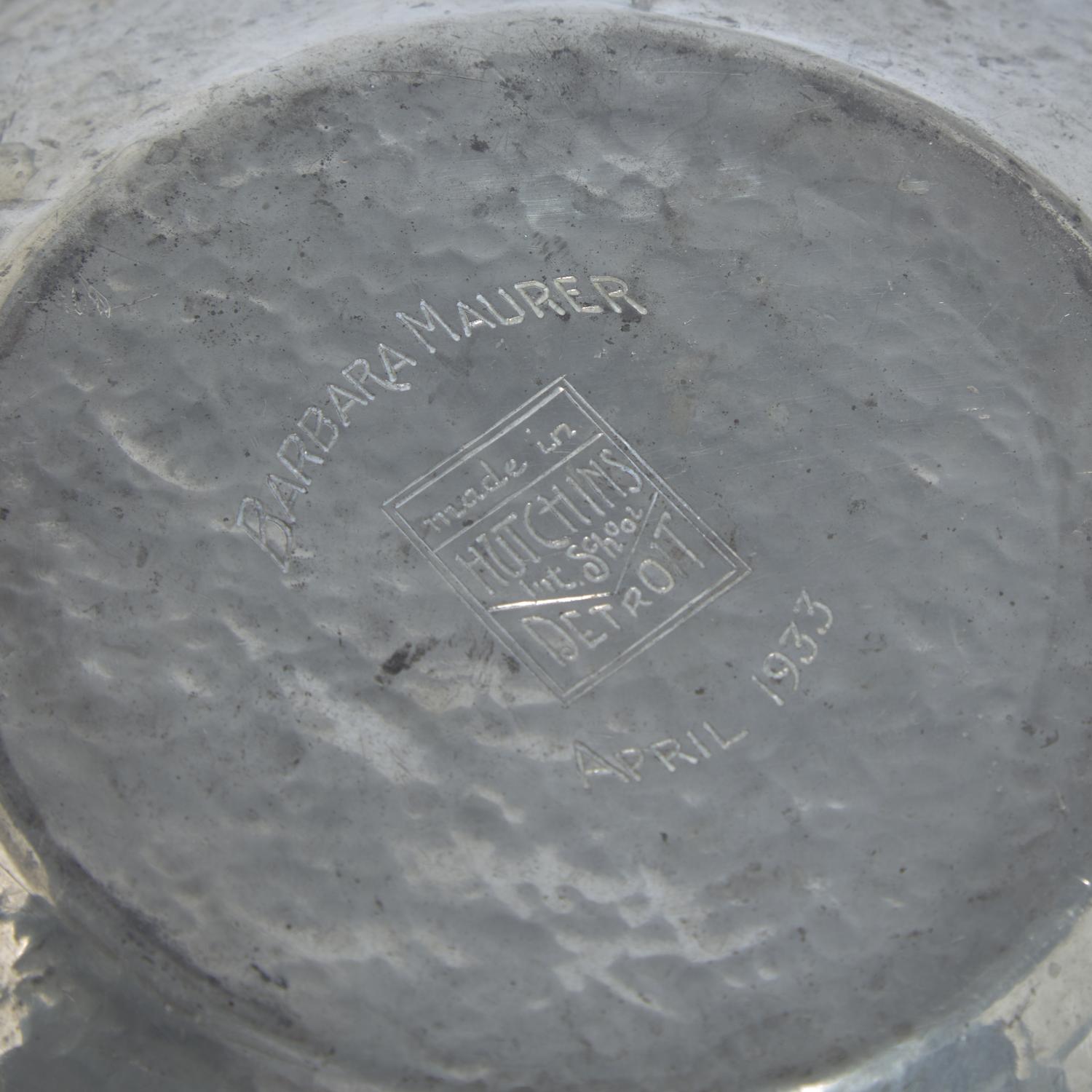 An Arts and Crafts Hammered Pewter Bowl