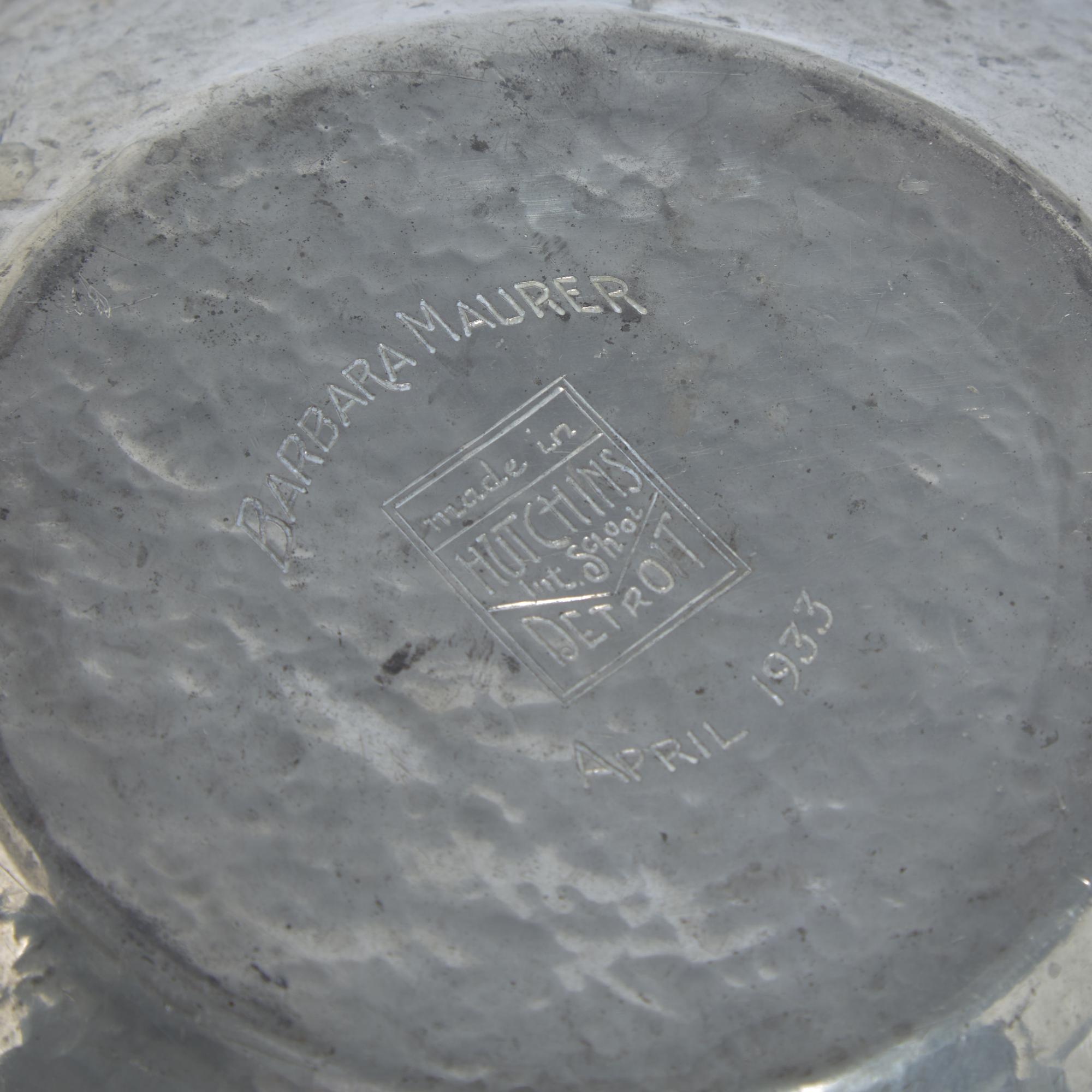 An Arts and Crafts Hammered Pewter Bowl