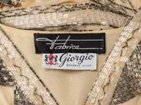 Fabrice, Beaded Cream Cocktail Dress