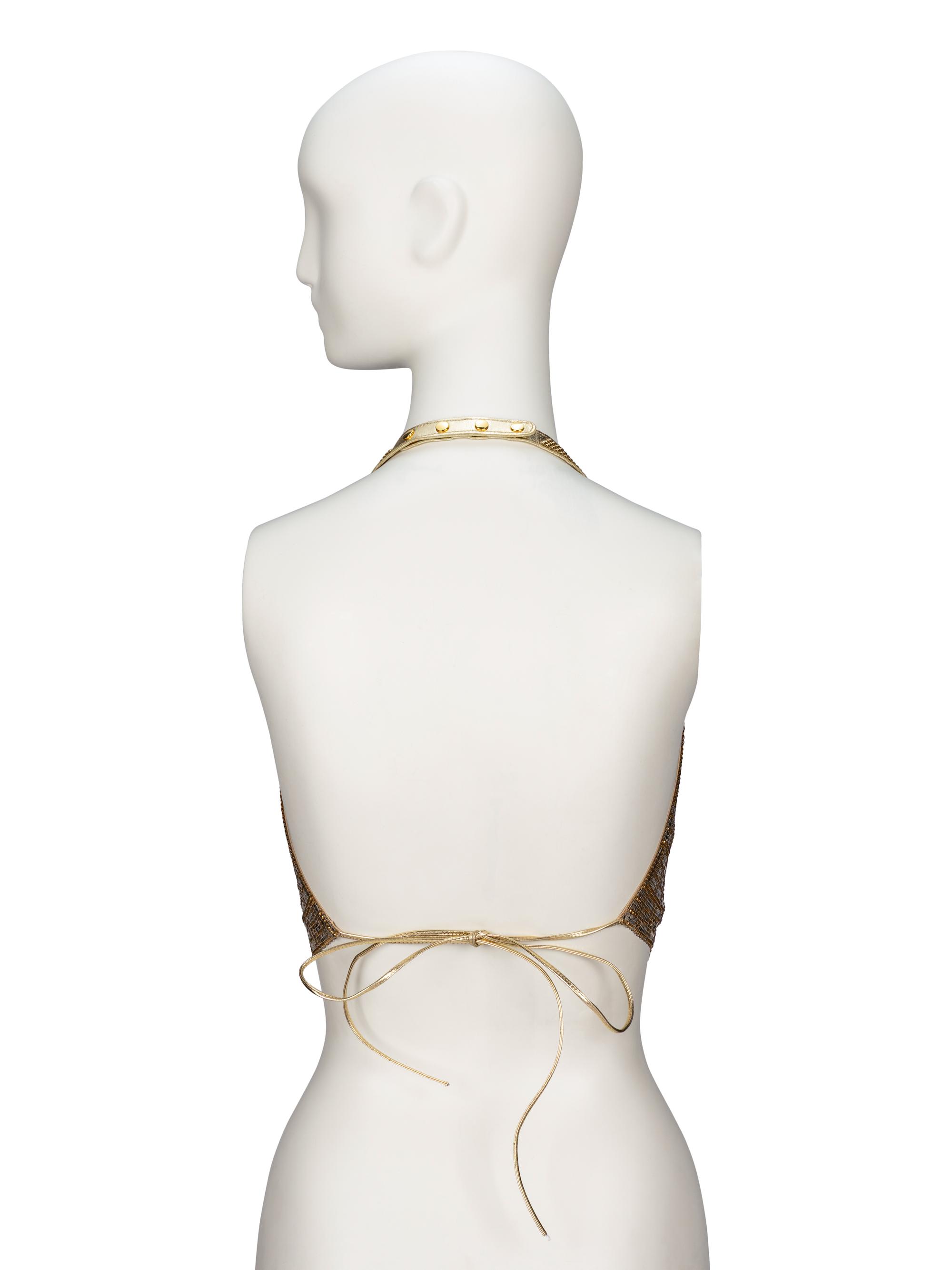 Whiting & Davis, Metal Mesh Halter Top