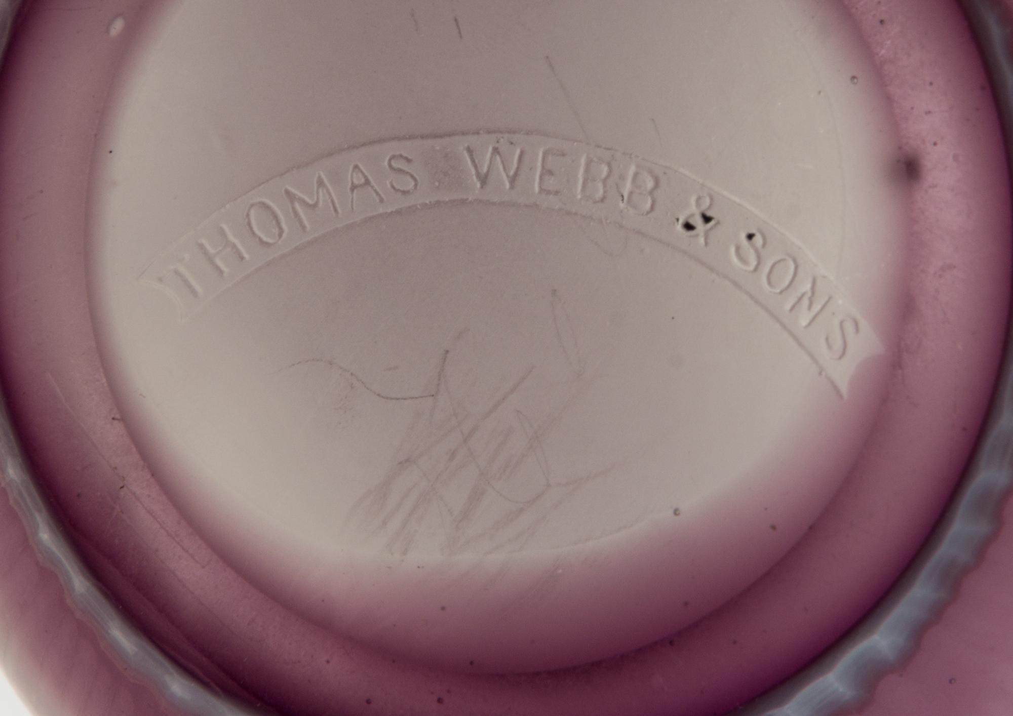 A Thomas Webb & Sons Cameo Glass Vase Heigh 6 inches.
