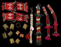 Five pairs of Sioux brass or copper bracelets late 19th/20th century