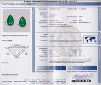 A Collection of Loose Pear Shape Emeralds,