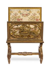 A Louis XVI Style Giltwood Folio Stand Height 39 x width 24 1/2 x depth 15 inches. — FIRST HALF 19TH CENTURY