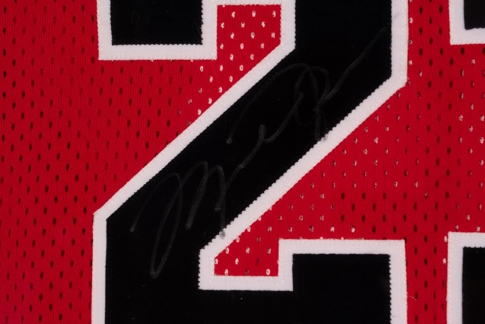 A Michael Jordan Signed Autograph Chicago Bulls Jersey (Upper Deck Authenticated)