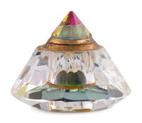 Three Czech Cut Glass Perfume Bottles