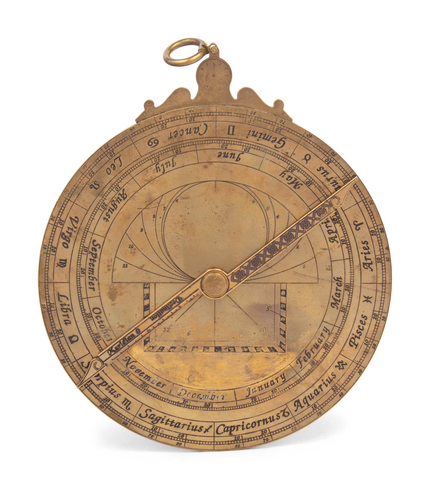 A Reproduction Cased Brass Planispheric Astrolabe