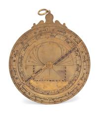 A Reproduction Cased Brass Planispheric Astrolabe