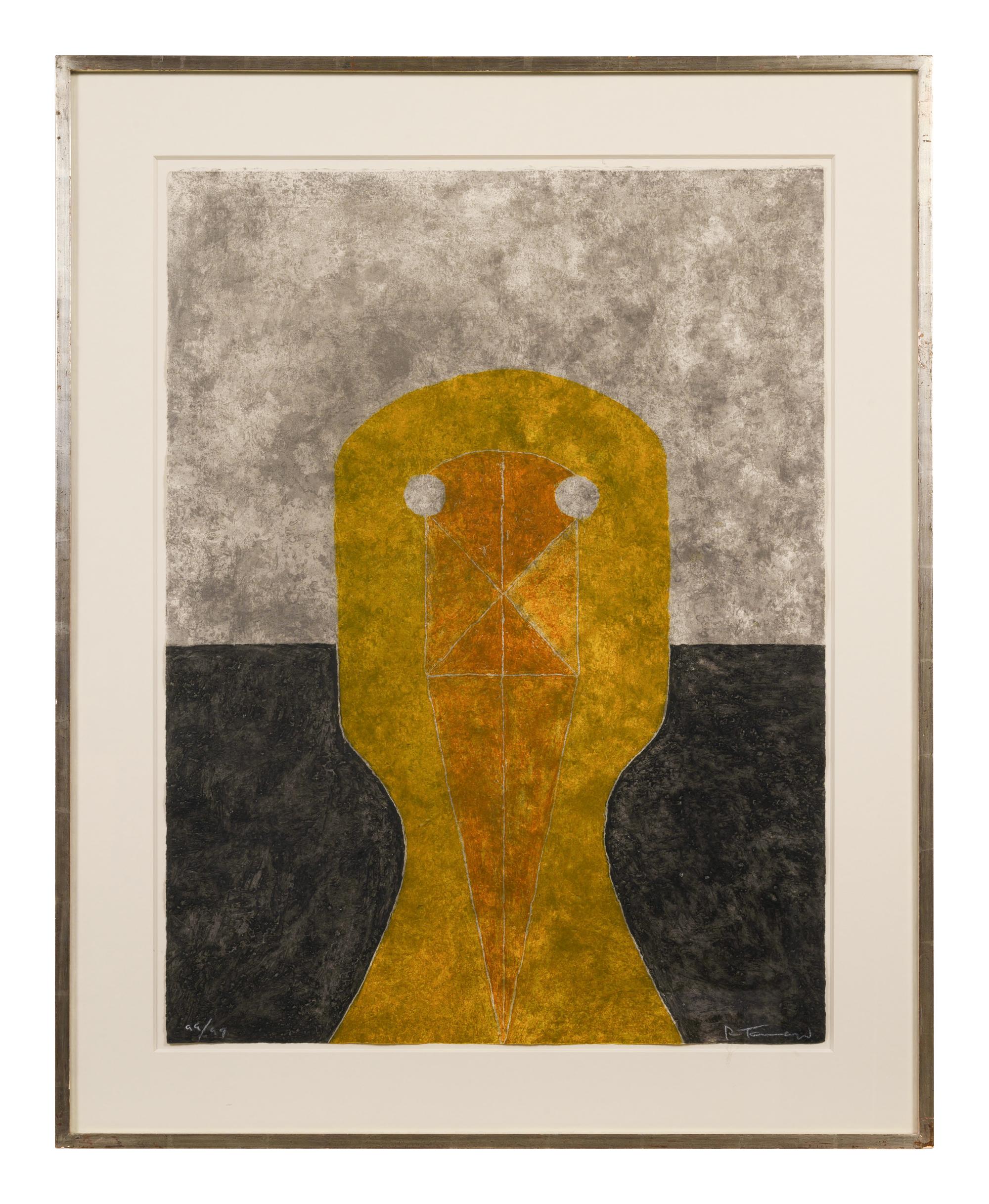 Cabeza en ochre ( from Ocho Aguafuertes)