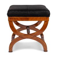 A Biedermeier Walnut Curule Stool