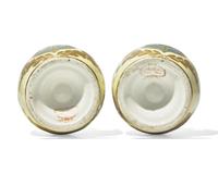 A Pair of English Gilt Decorated Porcelain Urns