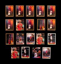 A Group of 54 1990s Michael Jordan Basketball and Baseball Cards,