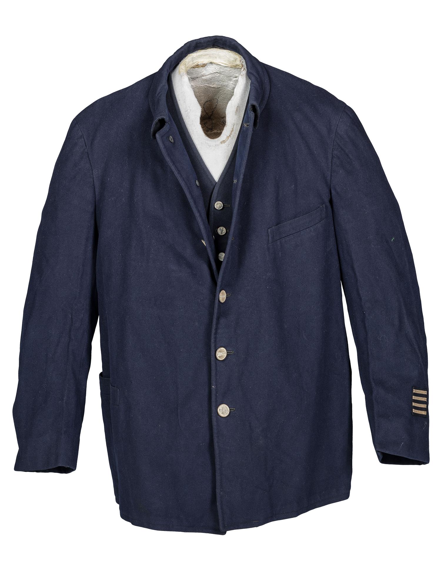 [OCCUPATIONAL]. Pullman Porter uniform jacket and vest. Ca. early to mid 1900s.